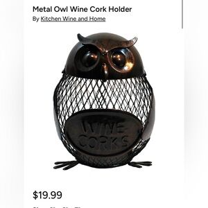 Owl Cork Holder - Bronze metal